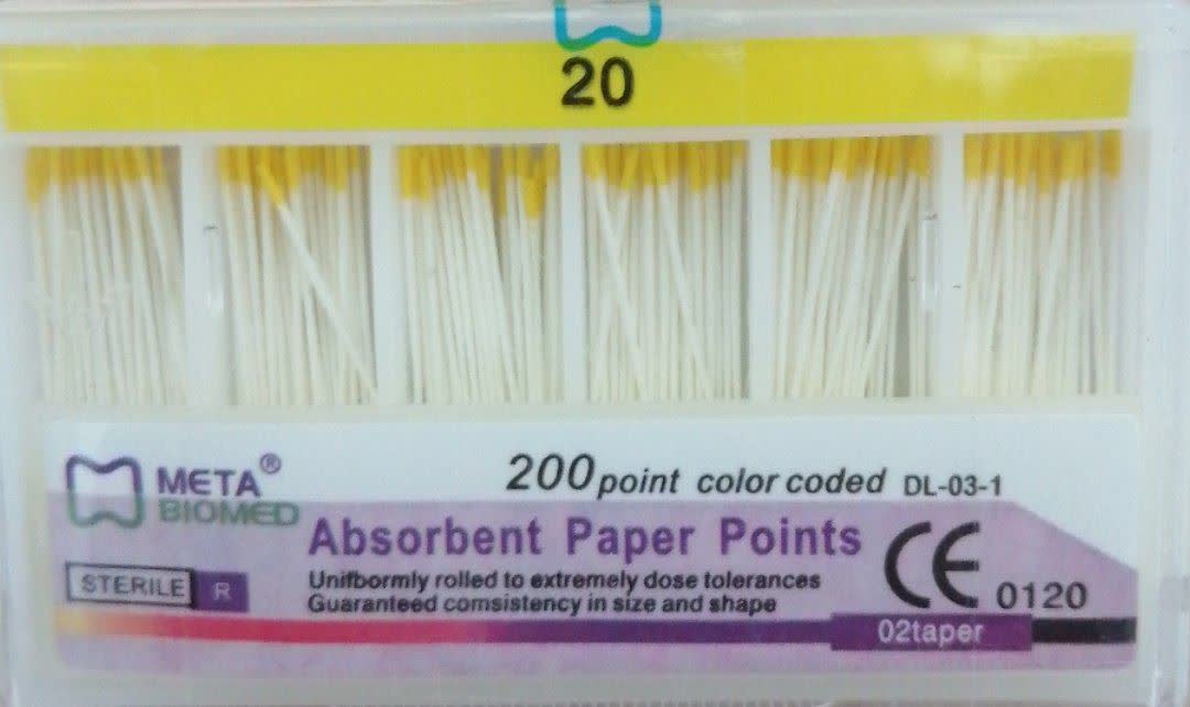 کن کاغذی 20 زرد 2% (paper point)