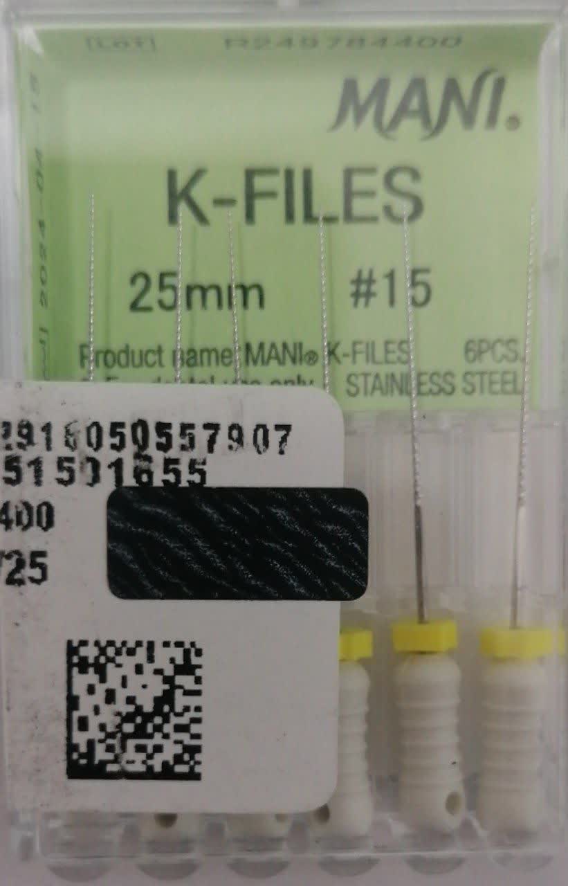 کا فایل 15 کوتاه سفید(K-FILE 25mm)