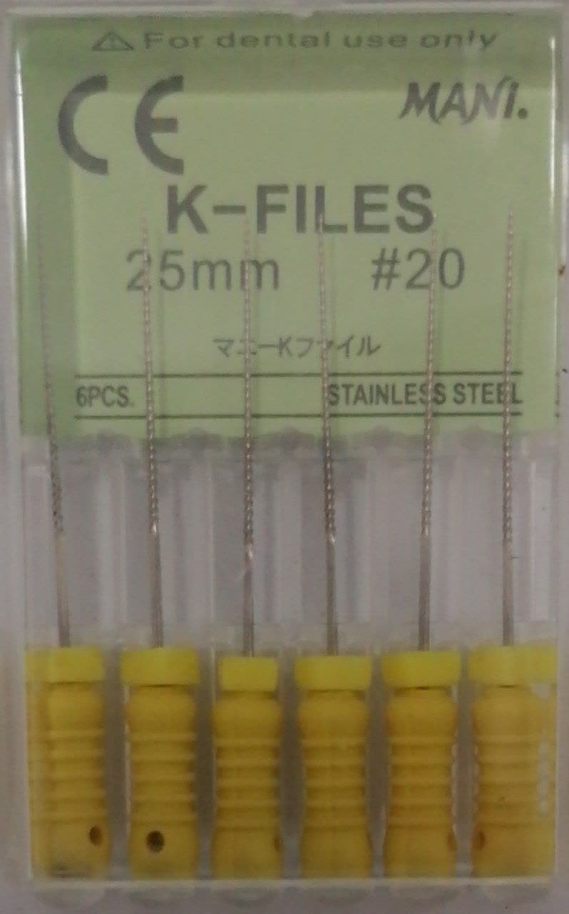 کا فایل 20 کوتاه زرد(K-FILE 25mm)